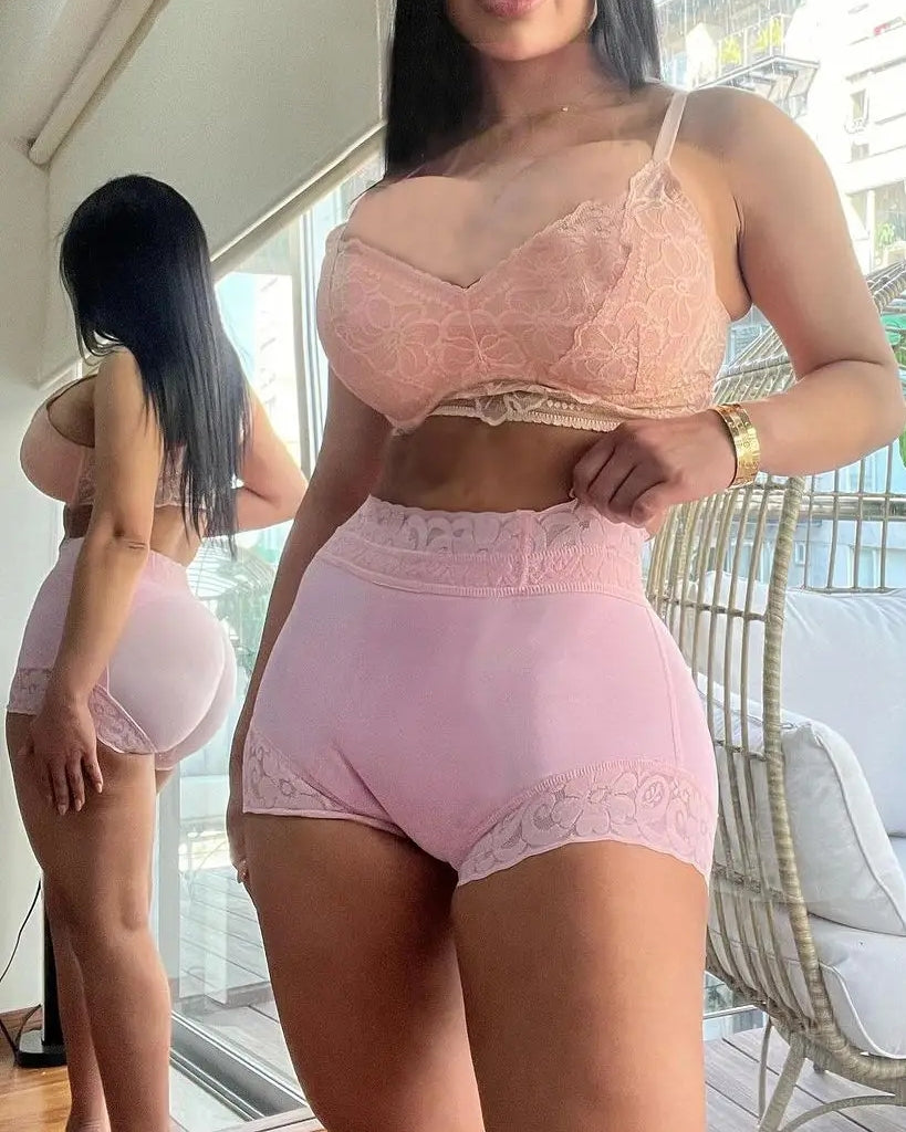 Shorts de cintura alta sin costuras que levantan los glúteos