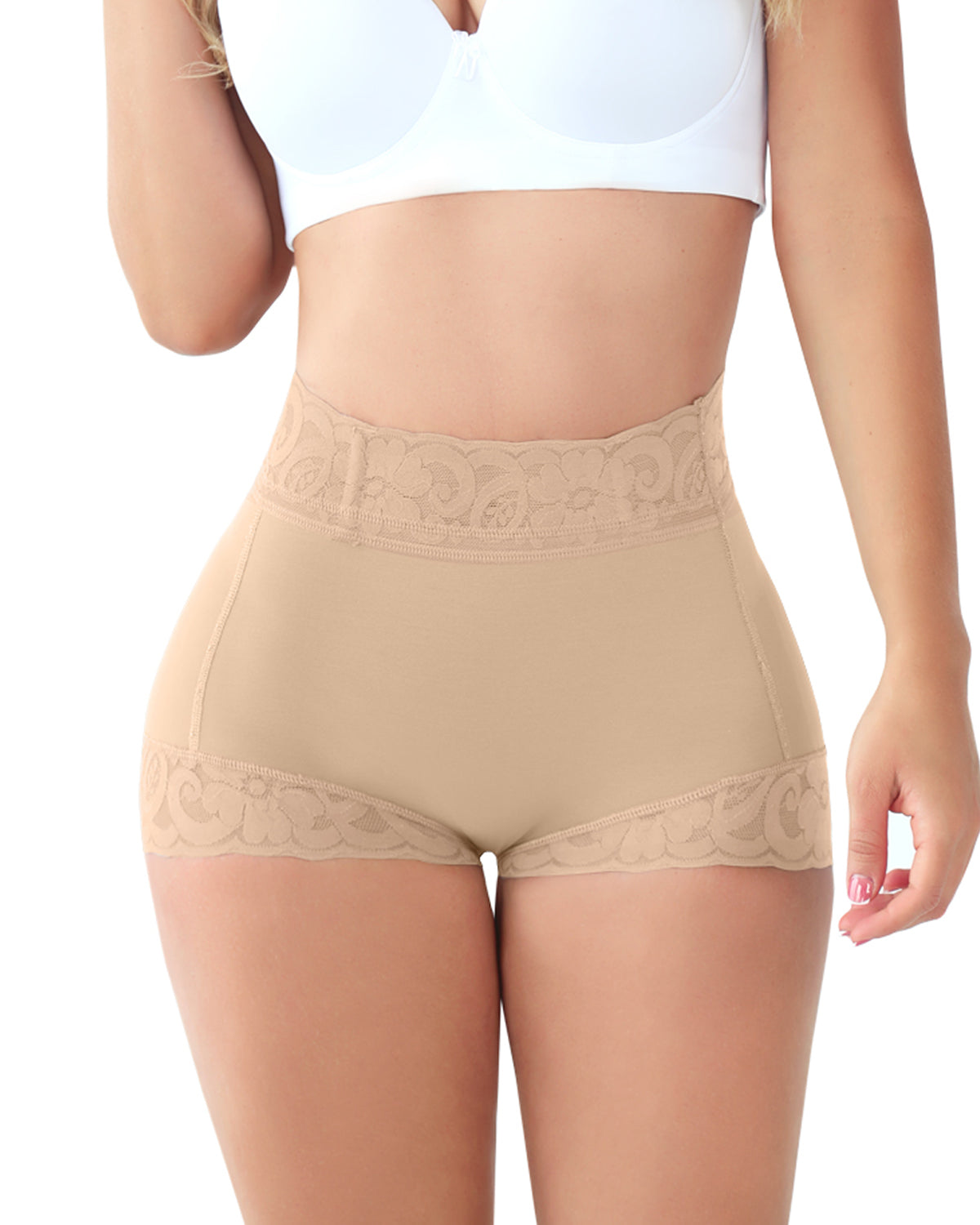 Shorts de cintura alta sin costuras que levantan los glúteos