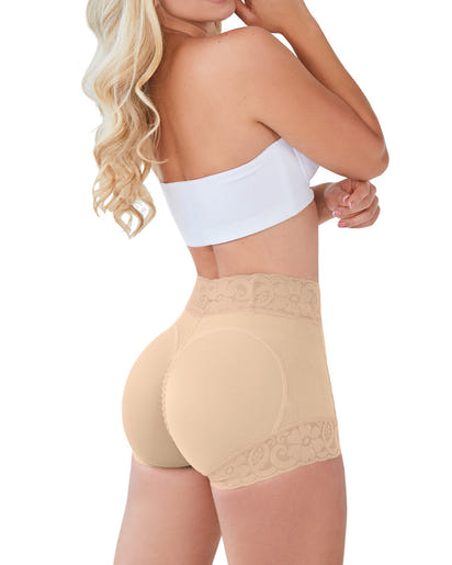 Shorts de cintura alta sin costuras que levantan los glúteos 